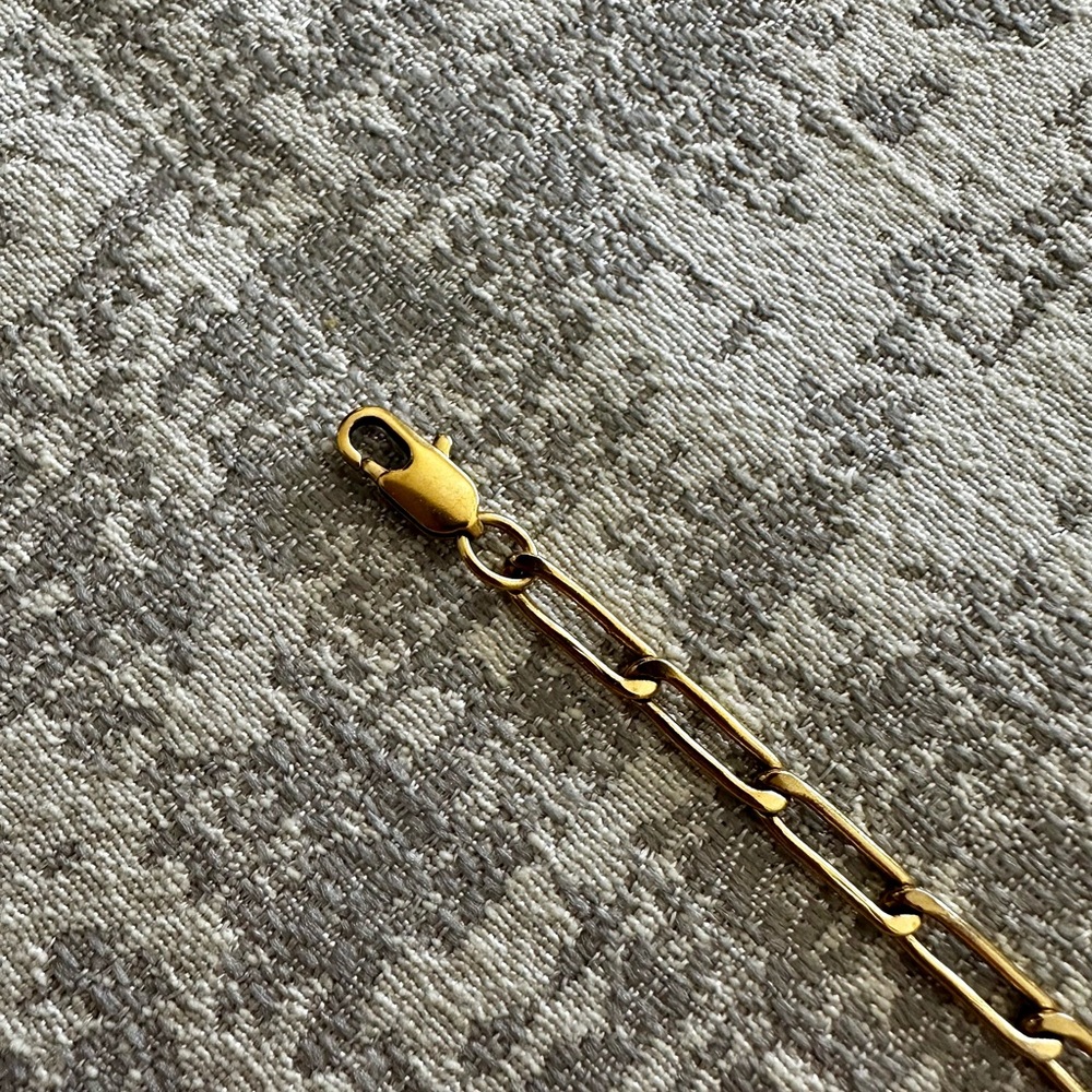 Miranda Frye paperclip chain bracelet
